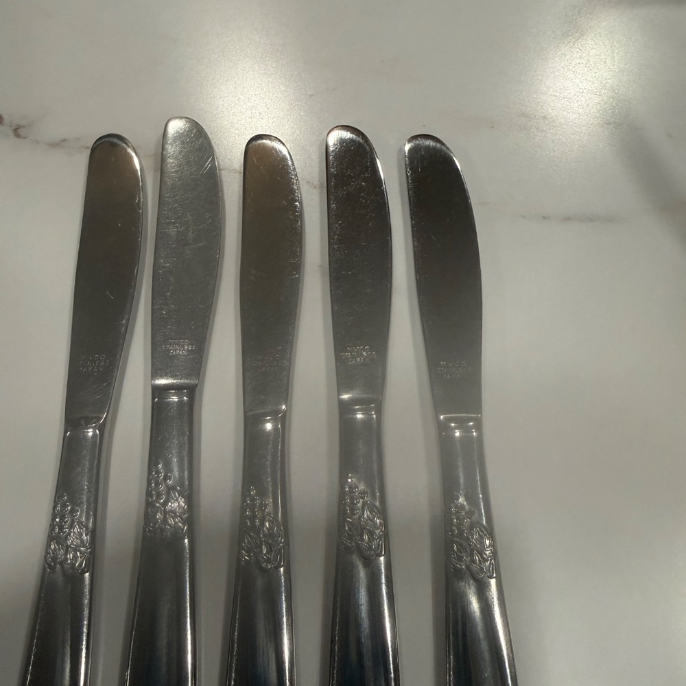 10 Piece Montgomery Ward MWCO Grape Stainless Steel Flatware - Picture 5 of 8